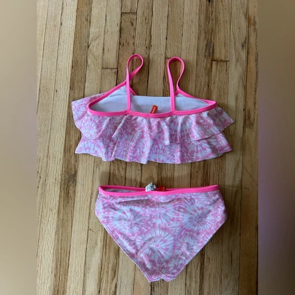Joe Fresh Pink and White Swimsuit - Picture 2 of 10
